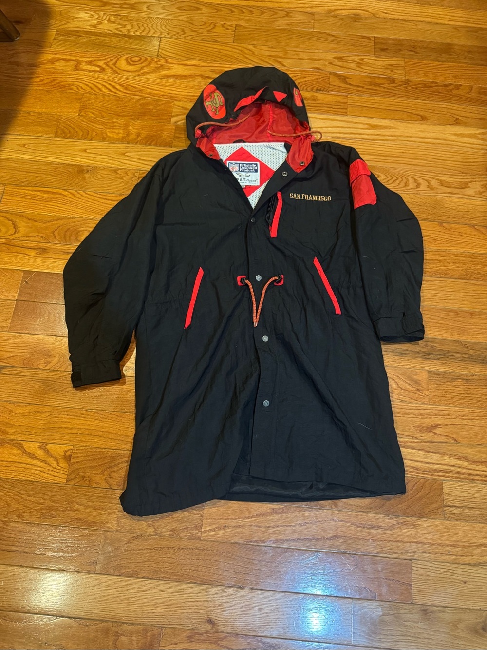 Vintage SF 49ers Triple F.A.T. Goose Hooded Parka Jacket XL  NFL Football
